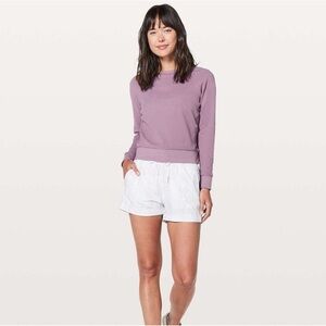 Lululemon Catch A Moment Cropped Crewneck Sweatshirt Rust